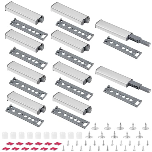 vsshe Drucktüröffner Schrank Push to Open Türöffner, 10Stk Schranktür Dämpfer, Magnetische Türschnäpper Push, Türen Möbel Schubladen Schranktür Magnetschnäpper Drucktüröffner, Druckschnapper Öffner, A