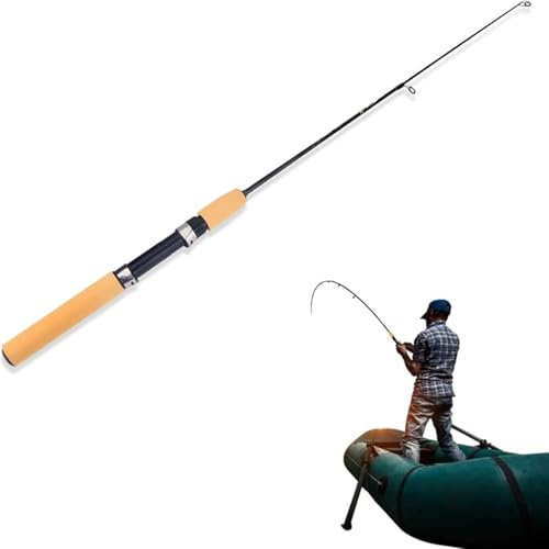 Mini Angelrute,Teleskoprute aus Glasfaser mit Magnetring und Anti-Rutsch-Griff,Angelrute für Anfänger und Profis