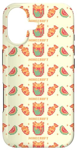 Hülle für iPhone 17 Minecraft Pixelated Axolotl Fish & Watermelon Retro Logo
