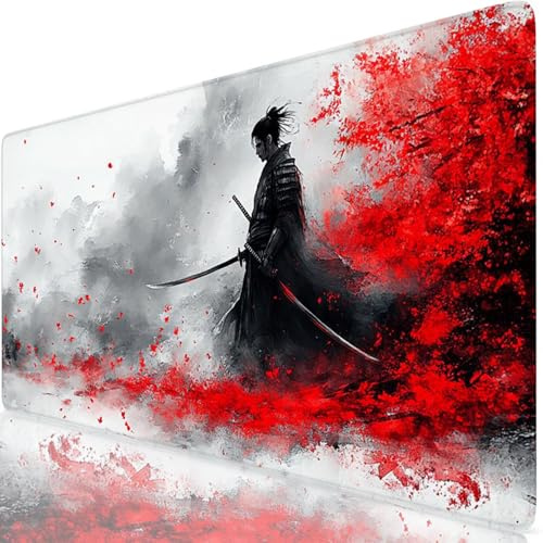 Mauspad 600x300mm Grau Mauspad Groß Schreibtischunterlage Japan Mousepad XXL 60x30cm mit Nicht rutschender Unterlage, Vernähte Kanten WassXerdicht Maus Pad für PC, MacBook, Office Geschenke Y8-914