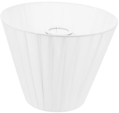 DIYEAH Abat-jour Plissé Facile à Installer en Tissu Blanc Remplacement Design Simple et Élégant pour Lampes de Table et Lampadaires pour Décoration Intérieure