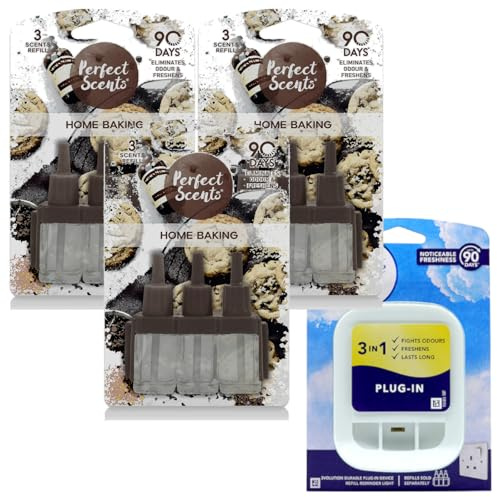Perfect Scents 3Volution Plug-In Air Freshener with 3 Refills, Home Baking Scent, 20ml, 90 Days Freshness