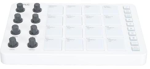 ZAICOLER MIDI Pad Controller High Performance USB Beat Maker Machine, 16 RGB Pads with 8 Rotating Knobs for Live, Fl Studio, Studio One, IOS, Android