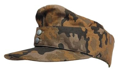 CDJBHW WW2 Deutsche M43 Cap Stil Klassischer Deutscher Hut Baumwolle Stoff Eiche Blatt Camouflage Männer Hut