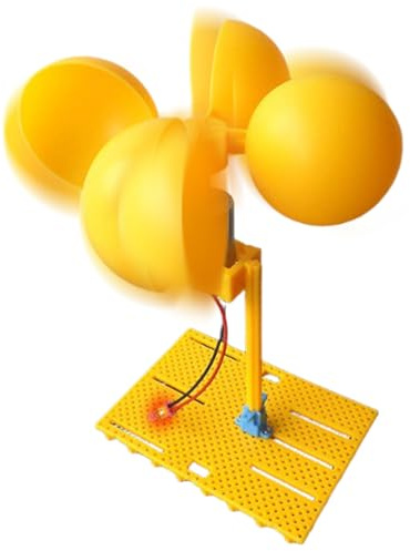 Wechxfau Kit de Aerogenerador, Portátil Educativo, Juguete Científico de Energía Eólica para Niños, para Enseñar en Balcones Patios Exteriores Niños Niñas Estudiantes