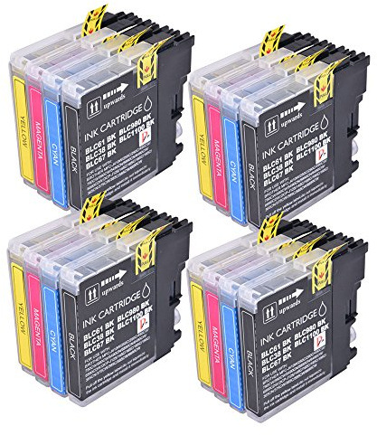 PerfectPrint Ink Cartridge For Printer, Compatible With Brother DCP-6690CW MFC-5890CN 5895CW 6490 6490CW 6890CDW LC1100 (Black/Cyan/Magenta/Yellow, 16-Pack)