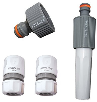 STABILO Sanitaer Gartenschlauch Anschluß Set 3/4 Zoll 19mm Grundausstattung Anschlußgarnitur klick-Stecksystem