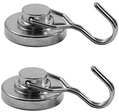 Magnetastico® | 2 X magneti Flessibile Gancio magnetico 36 mm Ø | Forza adesiva 40 kg | cucina Ganci bagno gancio accappatoio gancio, gancio da parete, soffitto