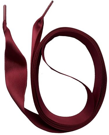 SNORS SATIN Schnürsenkel flach DUNKELROT 110cm 10mm - reißfest, zugstabil, waschbar, edel, Sneaker, Sportschuhe, Damenschuhe Schuhband Band Senkel