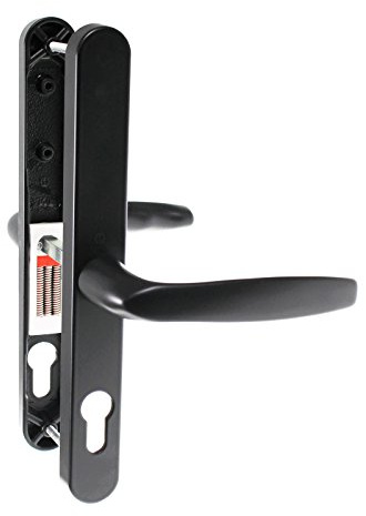 HOPPE Black (Matt) Brugge 68PZ Fullex Lever Door Handle Pair Sprung Set UPVC PVC PVCu