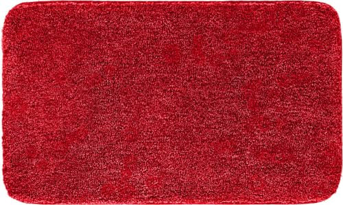 Grund Melange Badteppich, Acryl, Rubinrot, 50x110 cm