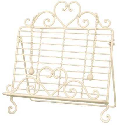 Cookbook Holder White Cast Iron Vintage Kitchen Recipe Book Stand