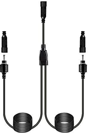 ECOWHO Splitter Cable Y-shape Separate Wiring Parallel Extension Lead Waterproof Cord Anti-Corrosion Wiring Only for Outdoor Garden Lights (2.3m)