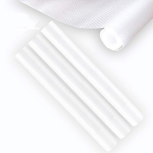 Regal-Einlagen, rutschfest, rutschfest, selbstklebend, transparent, 3 Rollen, 45 x 150 cm, wasserfest, Eva-Schränke, Schubladenunterlage, Kühlermatte, Anti-Fouling und Feuchtigkeit