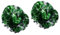VIFER Pom Poms Cheerleading 1 Paar Pompom Girl Cheerleader Aerobic Pompoms für Kinder Frauen Tanz Party Schule Sportwettbewerb (grün)