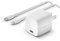 Belkin BoostCharge USB C 30W GaN Wall Charger w/Power Delivery - iPhone Charger Fast Charging - USB C Charger for MacBook Pro, iPhone 14, iPhone 13, iPhone 12, iPad Pro - Includes Lightning Cable