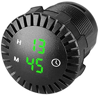 Auto LED Display Uhr,MoreChioce 12V / 24V Auto Elektronische Uhr Mini Digitaluhr Touch LED Display für Auto Motorräder,Grün
