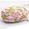 1 x buntes T-Shirt zum Stricken von Strickgarn, Stoff, zum Basteln, Stricken, Stoff, Kunst (# 62, rosa Blumen)