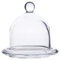 PRETYZOOM Cake Stand with Dome Round Glass Server Cake Stand Glass Dome Butter Cheese Board Covered Platter Serving Tray 1 Set 9. 5X9cm