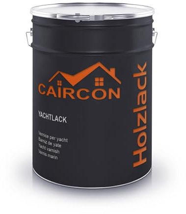 CAIRCON Vernis marin - Protection bois - Excellente dureté, résistance aux UV, à l'eau salée - Brillant - Brun rouge 5L
