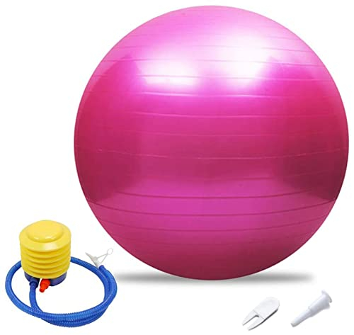 Gymnastikball Yoga Pilates Ball, 45-95cm Balance, Stabilität, Training Physiotherapie Geburtsball Für Yoga, Anti-Burst Gymnastikball, Fitnessstudio, Hausgeschenk Luftpumpe (Pink,95cm/37.40in)