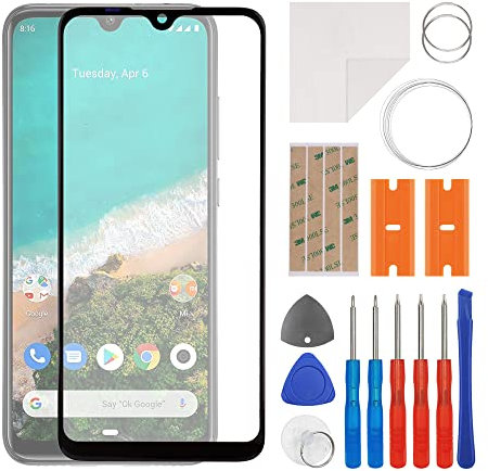 swark Kit de reparación de cristal frontal de pantalla compatible con Xiaomi Mi A3, incluye herramientas