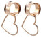 XINHE 1 Paar 6-25mm Piercing Ohr Tunnel Set Edelstahl Superdünn Herzförmig Double Flared Tunnel Plug Punk Unisex,Rose Gold,8mm(0g)