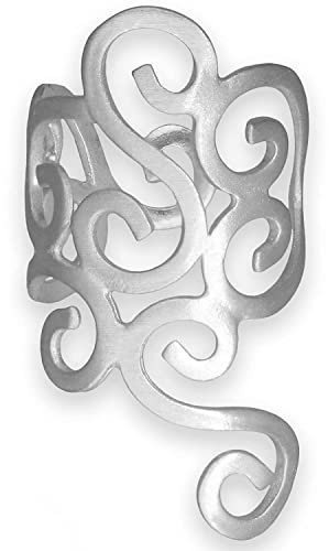 Spiral Ear Cuff Ohrring ohne Ohrloch aus 925 Sterlingsilber - Griechisches Design - Nickelfrei Hypoallergen - Einzeln Links - Handmade by Emmanuela
