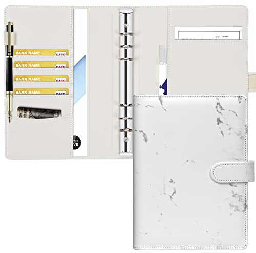 Toplive Leder A5 Binder, 6 Runder Ringbuch Planner Notebook Cover für A5 Füllpapier (Innenpapier nicht enthalten)