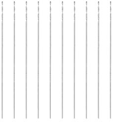 sourcing map Lot de 10 micro forets HSS W6542 de 0,25 mm, entièrement rectifiés, 20 mm de longueur pour acier doux, cuivre, aluminium