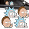 DINGFENG Adult Swim Rick and Morty Anime Autocollants Vinyle Imperméable pour Voiture, Ordinateur Portable, Fenêtre - Color - Caricature - Usage Unique - Irrégulière - Outdoor