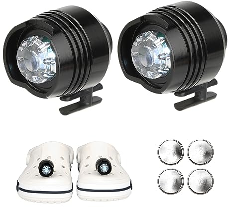 mafiti Scheinwerfer für Schuhe, 2Pcs Schuhe lichter headlights clogs scheinwerfer IPX5 wasserdichte schuh scheinwerfer scheinwerfer Schuhe mit 3 Lichtmodi,Ideal für Joggen Camping Lesen Laufen