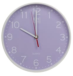 Oxford Calm Wanduhr, leise, 25 cm, Lavendel