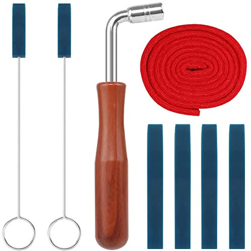 DMZK 8PCS Piano Tuning Kit Tools, Inklusive Stimmband, L Form Stimmhammer, Dämpfer, Griffe Piano Befestigung Werkzeug für Anfänger und Profis
