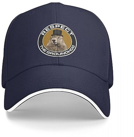 OAKITA Basecap Punxsutawney Phil Murmeltiertag Respektiere das Murmeltier Runde Baseballkappe Sonnencreme Trucker Mütze Gentleman Hut Männer Hüte Damen