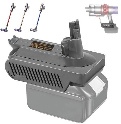 JJXNDO V10 Adapter for Makita 18V to for Dy.Son V10, Battery Adaptor for Makita 18V Lithium Battery Convert to Work for DYS.on V10 Cyclone Animal Absolute Fluffy SV12 Vacuum Cleaner(Not V10 Battery)