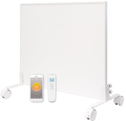 580W WIFI Far Infrared Panel Heater With Roller, Built-in Thermostat Wall Infrared Heating Panel, Mobile App Control Energy Saving Eco-friendly Carbon Crystal Heating Element Heater Panel