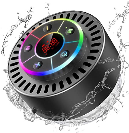 Hanabitx Bathroom Waterproof IPX7 Bluetooth Handsfree Car Loudspeaker with FM Radio Soundbar