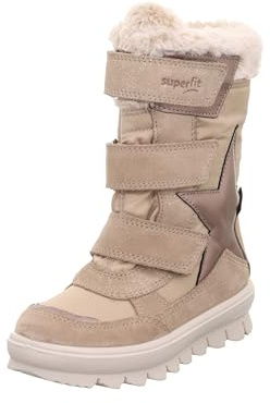 Superfit Mädchen Flavia Warm Gefütterte Gore-tex Schneestiefel, Beige 4000, 36 EU Weit
