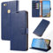 KKEIKO Cover per Huawei P10 Lite, Antiurto Custodia in PU Pelle con Slot per Porta Carte, Magnetico Protettiva Cover per Huawei P10 Lite, Blu