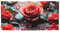 Banner Party Dekor Flagge Romantik Rose Blume Fotografie Hintergrund Banner Schilder mit hängenden Seilen Hintergrund Banner für Wandschilder Party Dekor Flagge Foto Requisiten 119,9 x 61 cm