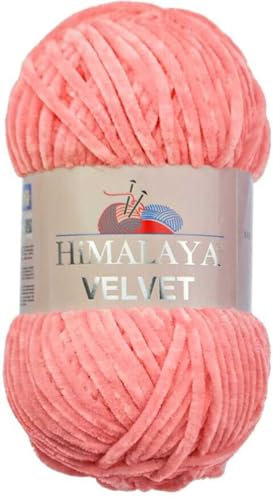 Himalaya Velvet Samt Handstrickgarn 100g Amigurumi Spielzeuggarn (90046 Rose Pink)
