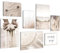 Novart Wandbilder Boho Pampasgras - KOMPLETT AUFHÄNGFERTIG - Beige Sand Wohnzimmer Schlafzimmer - 7 Moderne Mood-Bilder - N003572a