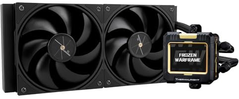 Thermalright FW 240 Black-240mm AIO CPU Liquid Cooler,IPS LCD Screen with 320 * 240 Resolution,for AM4/AM5&Intel LGA1700,”2.4 inch”Magnet-Absorbent LCD Screen for Images -Black