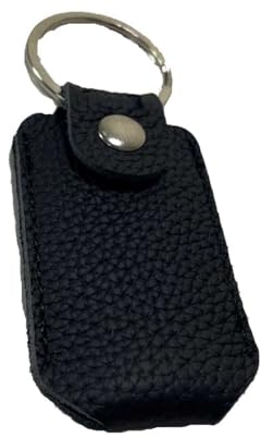 TUFF LUV Leather Keyring Pouch [Compatible with Victorinox ] [Small Classic SD, Mini-Champ] Leather Keyring Case - Black