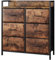 Vicco Kommode Brian, Eiche, 76 x 82.5 cm mit 6 Schubladen