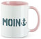 Huuraa Motivtasse Moin Anker Geschenk 330ml Rosa Moin Anker Souvenir