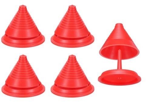 QUARKZMAN 5 Stück Rasenmähermesser-Auswuchtgerät, Kunststoff Universal Rasenmähermesser-Schärfauswuchtgerät nach dem Schärfen für Akkuschrauber Handbohrmaschine Rasenmähermesser, Rot