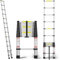 Telescopic Ladder 5m, Automatic Locking, Free Height Adjustment, Aluminum Ladder,Load 150kg, Lightweight and Durable