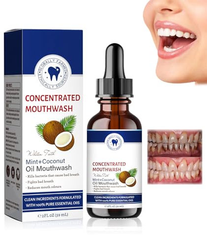 Ourlyard Kokosnussöl Mundspülung Ätherisches Öl, Kokosnuss-Mundspülung, Kokosöl-Mundspülung, Ourlyard Coconut Oil Mouthwash Essential Oil, Ourlyard Mundspülung, Für Frischen Atem (1pcs)